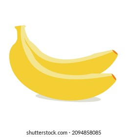 Banana fruit vector icon isolated on a white background