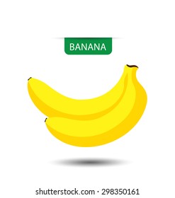 Banana, fruit vector illustration