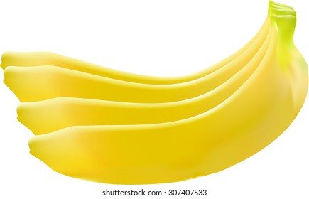 Banana, fruit vector illustration