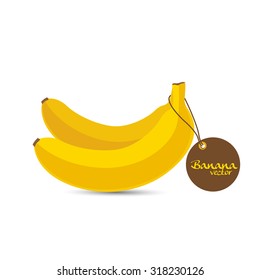 Banana, fruit vector illustration