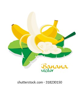 Banana, fruit vector illustration