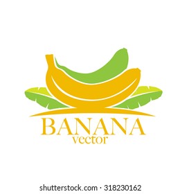 Banana, fruit vector illustration