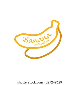 Banana, fruit vector illustration