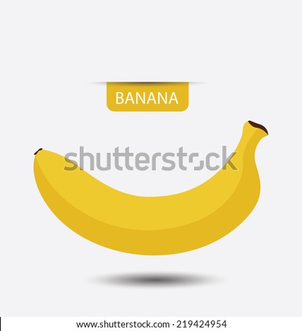 Banana, fruit vector illustration