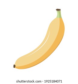 Banana. Fruta. Ilustración vectorial del plátano fresco aislado en fondo blanco