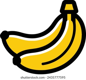 Banana Fruit Vector Illustration Graphics Design 