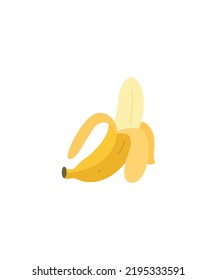 Banana-Frucht-Vektorgrafik einzeln auf weißem Hintergrund 