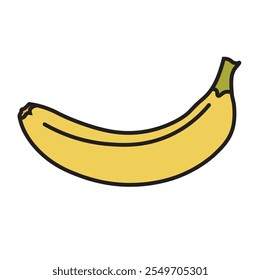 Vetor de fruta de banana, Ilustração de vetor de banana, Vetor de imagem de casca de banana, Imagem de banana de fruta exótica.