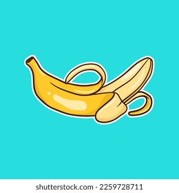 banana fruit vector illustration used for stickers and other designs