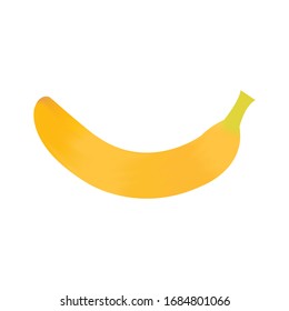 Ilustración vectorial de la fruta banana con fondo blanco 
