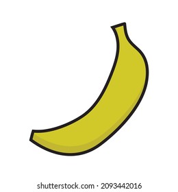 banana fruit vector line for web, presentation, logo, Icon Symbol.