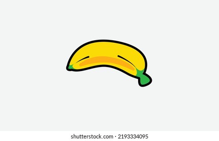 Diseño del logotipo del vector de la fruta banana