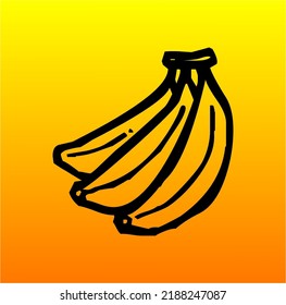 vectores de frutos de banana para afiches, ilustraciones o logotipo