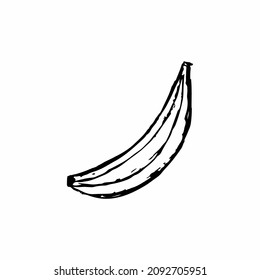 Banana. Fruit. Veganism, vegetarianism, raw food diet, proper nutrition. Vector isolated objects.