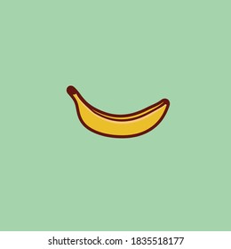 Banana fruit yellow vector icon simple logo design