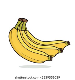 Banana. banana fruit.peeled banana. cut banana cartoon vector icon design illustration. bananas