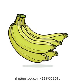 Banana. banana fruit.peeled banana. cut banana cartoon vector icon design illustration. bananas
