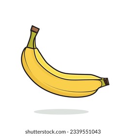 Banana. banana fruit.peeled banana. cut banana cartoon vector icon design illustration. bananas