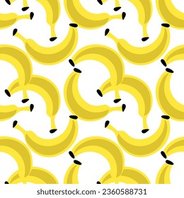 Banana geometric seamless pattern, vector illustration. Wrapping paper, gift card, poster, banner design. Home decor, modern textile printing. Seamless texture