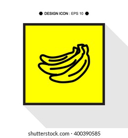 Banana hand draw icon set great for any use. Vector EPS10.