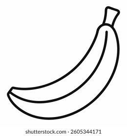 banana hand drawn vector  line art icon