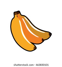 banana healthy food organic food market icon. Isolated and flat illustration. Vector graphic