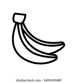 banana for healthy lifestyle line icon 