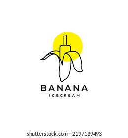 banana ice stick logo design