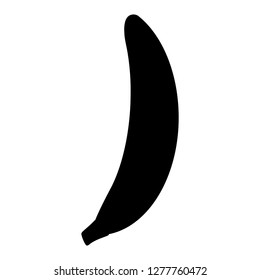banana icon - black vector