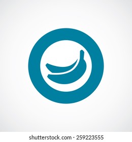 banana icon bold blue circle border, white background  