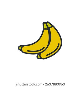 banana icon collection .design style with background