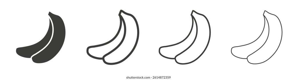 banana icon collection for website designs