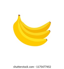 Banana icon in flat design isolated on white. 