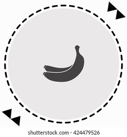 Banana icon Flat Design. Isolated Illustration.