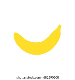 Banana icon in flat style. B - banana. Vector illustration for print, cards and creative design