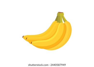 Banana icon in flat style. bunch of bananas isolated on white background