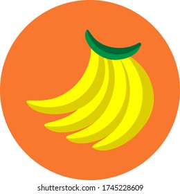 Icono de banana estilo plano eps 10 para tu diseño web y móvil
