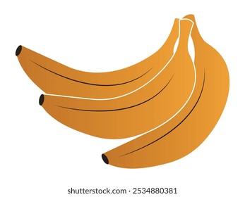 banana icon. fresh fruit isolated on white background. vector illustration.