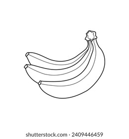 banana icon, fruit, fresh, delicious, symbol, illustration, outline, vector, icons, logo