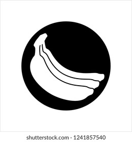 Banana Icon, Banana Fruit Vector Art Illustration