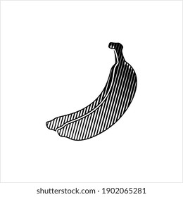 Banana Icon, Banana Fruit Vector Art Illustration