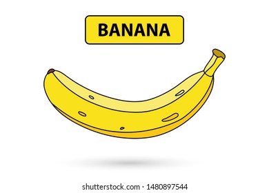 Banana icon. Banana fruit vector illustration