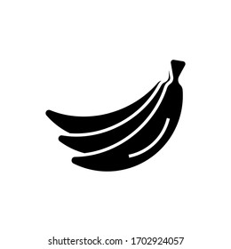 banana icon glyph design vector illustration. isolated on white background