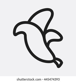 Banana icon illustration isolated vector sign symbol