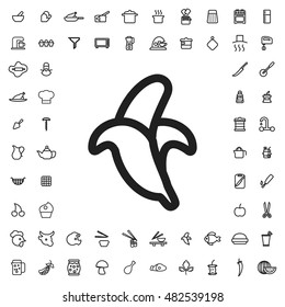 Banana icon illustration isolated vector sign symbol