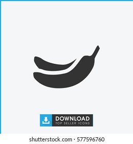 Banana icon illustration isolated vector sign symbol