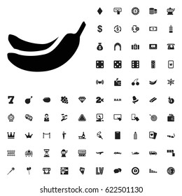 Banana icon illustration isolated vector sign symbol. casino icons vector set. on white background