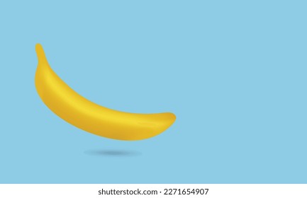 Banana icon illustration and mesh tools color  gradient yellow for effect dark   light side