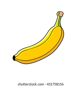 Banana icon isolated.