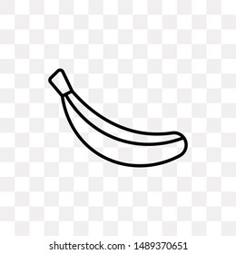 Banana icon isolated on transparent background. Fruit symbol modern, simple, vector, icon for website design, mobile app, ui. Vector Illustration